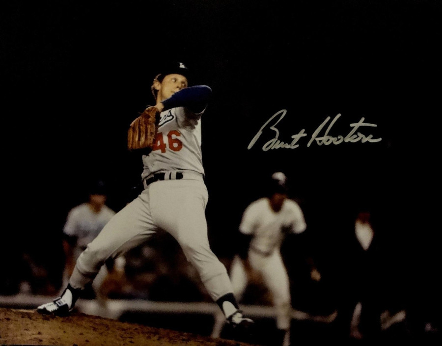 Burt Hooton Hand Signed Autographed 11x14 Photograph Dodgers Pitching