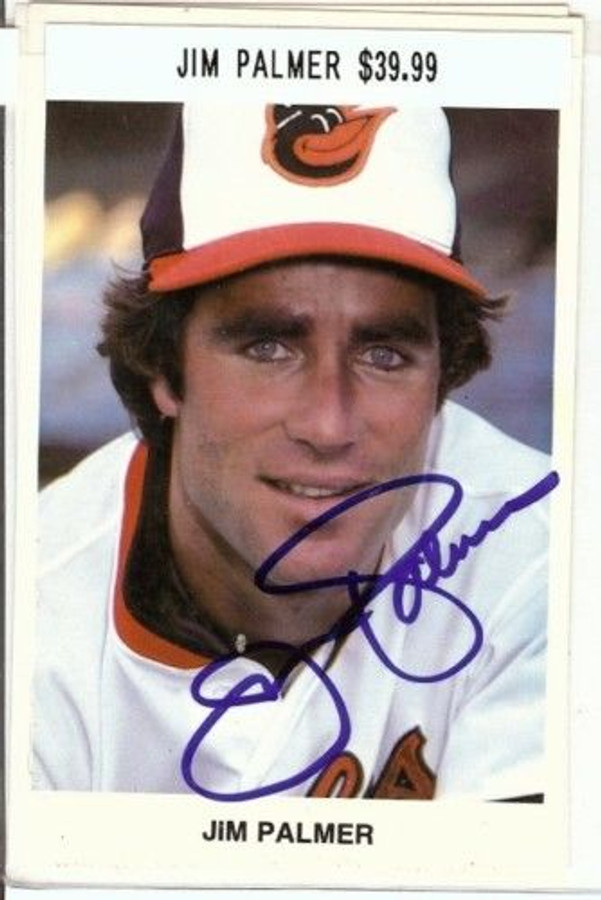 Jim Palmer Signed Team Issue Postcard/Photo Auto B
