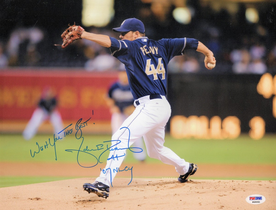 Jake Peavy Signed Autographed 11X14 Photo Padres Pitching 07 NL