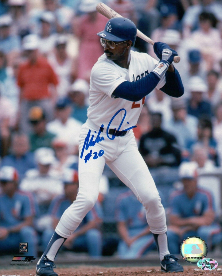 Mike Davis Signed 8X10 Photo "#20" Autograph Los Angeles Dodgers Home Auto COA