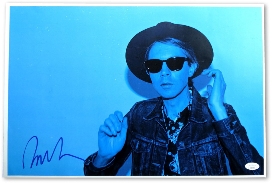 Beck Signed Autographed 12X18 Print Blue Light Wearing Hat JSA AF20793