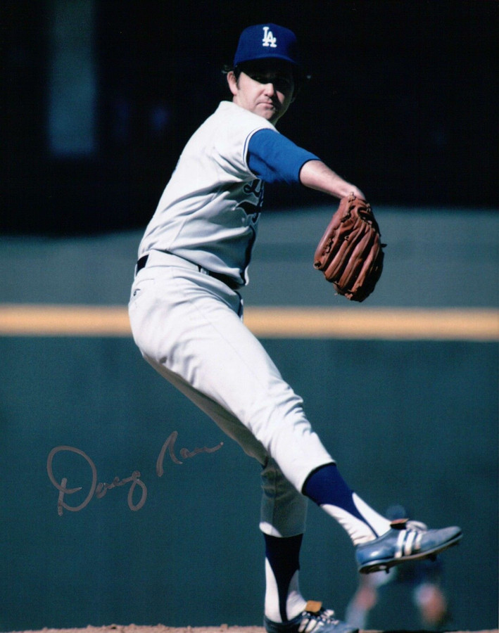 Doug Rau Signed 8X10 Photo Autograph Los Angeles Dodgers Wind-Up Auto COA