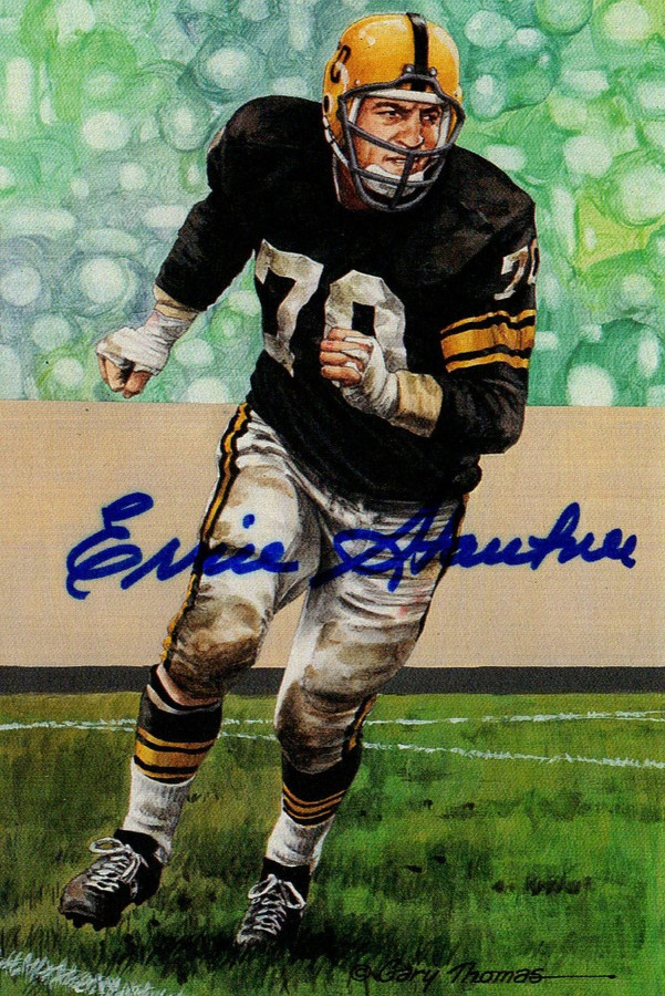 Ernie Stautner Signed Autographed Postcard Goal Line Art Packers JSA AG39675