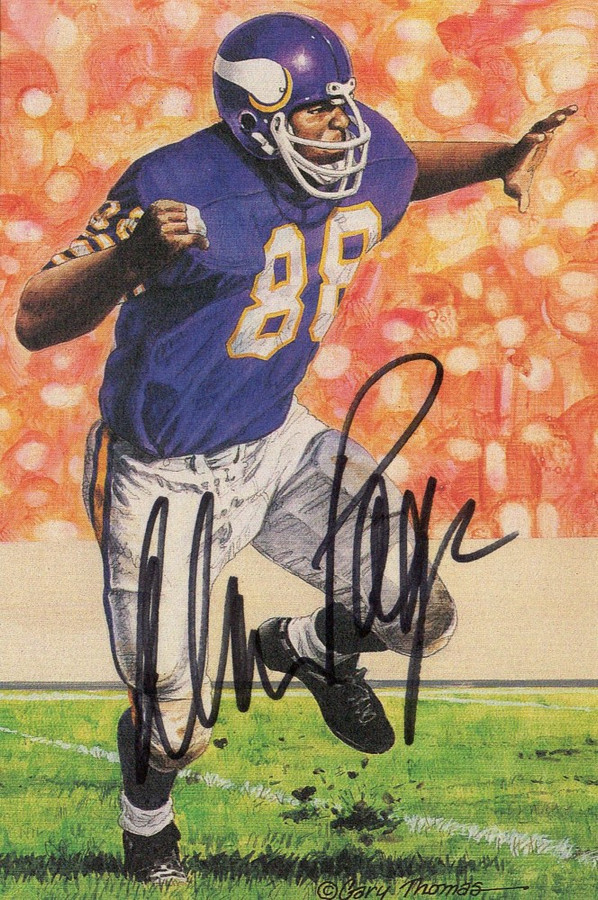 Alan Page Signed Autographed Postcard Goal Line Art Vikings JSA AG39642