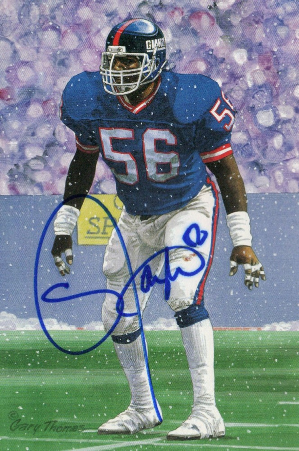 Lawrence Taylor Signed Autographed Postcard Goal Line Art NY Giants JSA AG39638