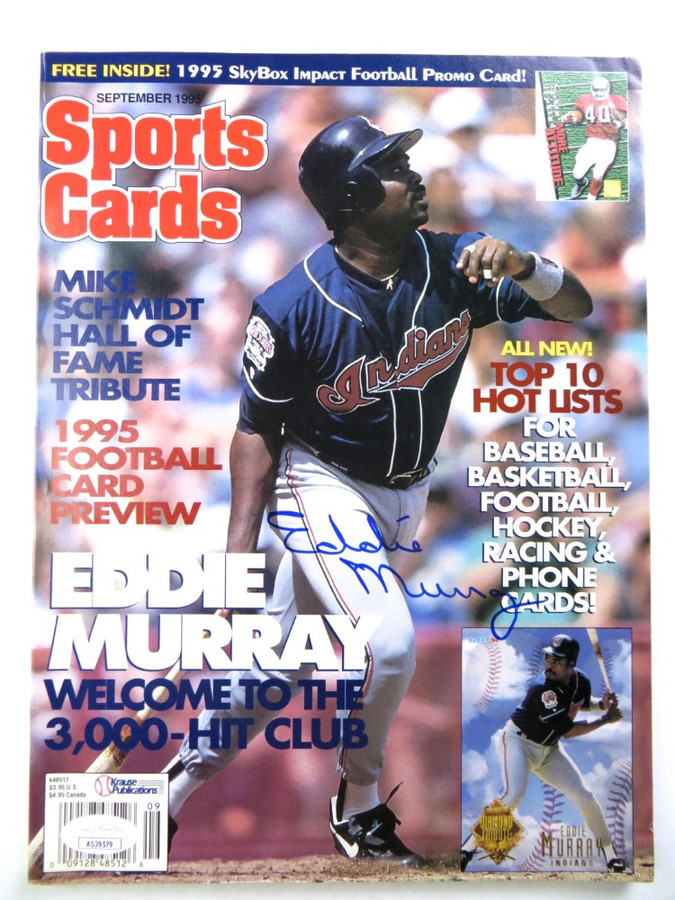 Eddie Murray Signed Autographed Magazine Sports Cards 1995 Indians JSA AG39579