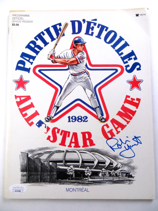 Robin Yount Signed Autographed Program 1982 All-Star Game Brewers JSA AG39580