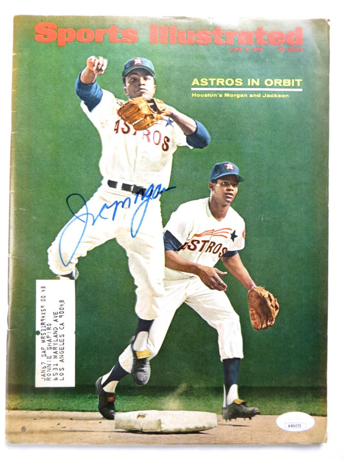 Joe Morgan Signed Autograph Magazine Sports Illustrated 1966 Astros JSA  AH04370 - Cardboard Legends