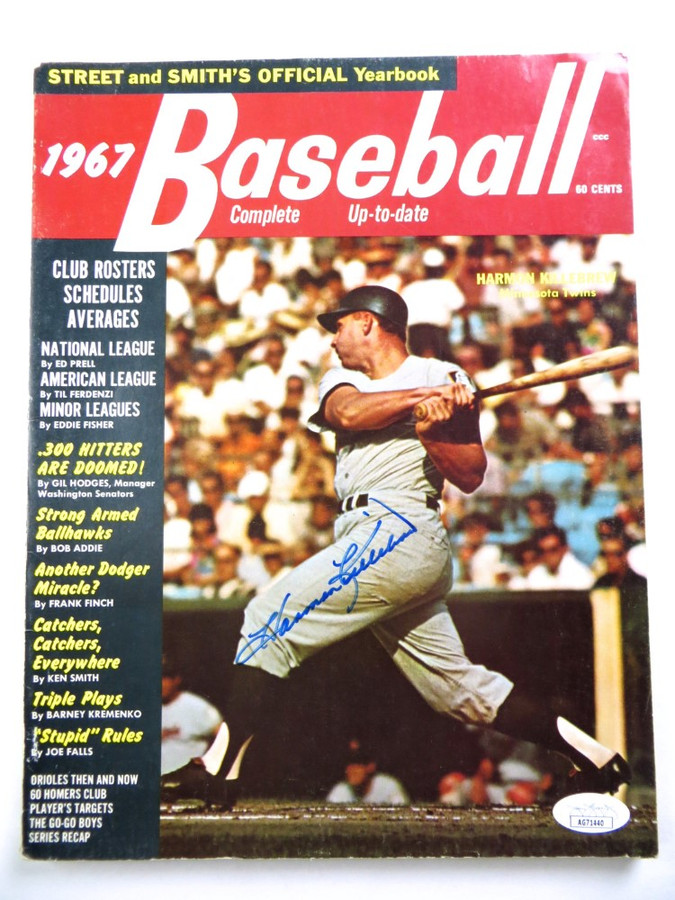 Harmon Killebrew Signed Autograph Magazine Street & Smith 197 Twins JSA AG71440