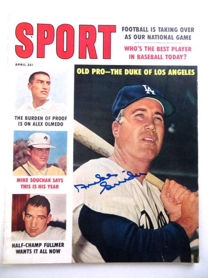 Duke Snider Signed Autographed Magazine SPORT 1960 Dodgers JSA AG71441