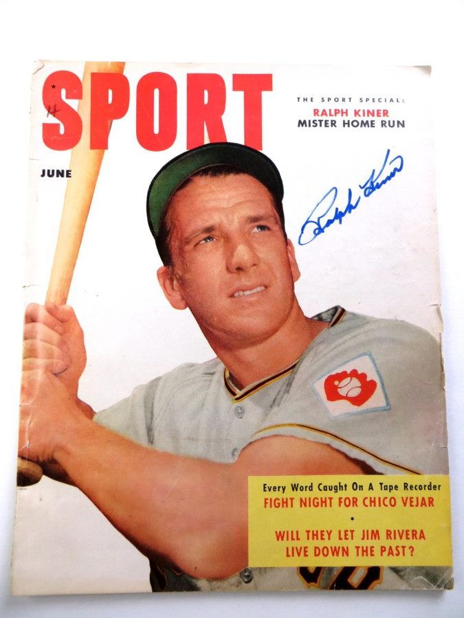 Ralph Kiner Signed Autographed Magazine SPORT 1952 Pirates JSA AG71436