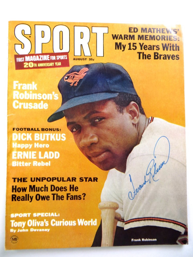 Frank Robinson Signed Autographed Magazine SPORT 1966 Orioles JSA AG71446