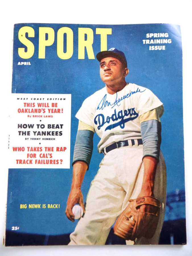 Don Newcombe Signed Autographed Magazine SPORT 1954 Dodgers JSA AG71434