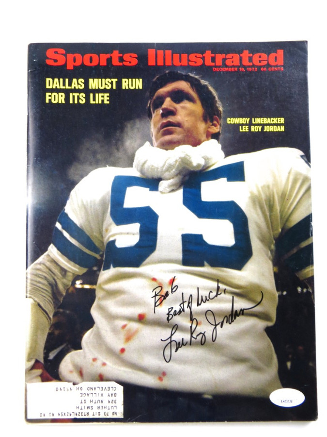 Lee Roy Jordan Signed Autographed Magazine Sports Illustrated 1972 JSA AH03338