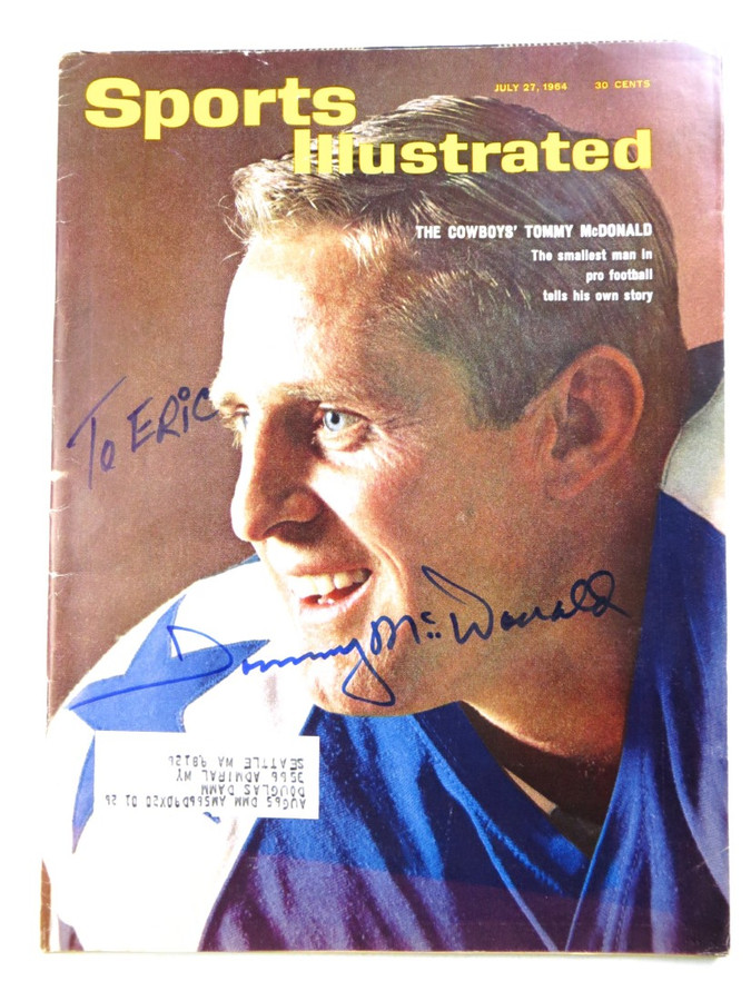 Tommy McDonald Autographed Magazine Sports Illustrated 1964 Bears JSA AH03334