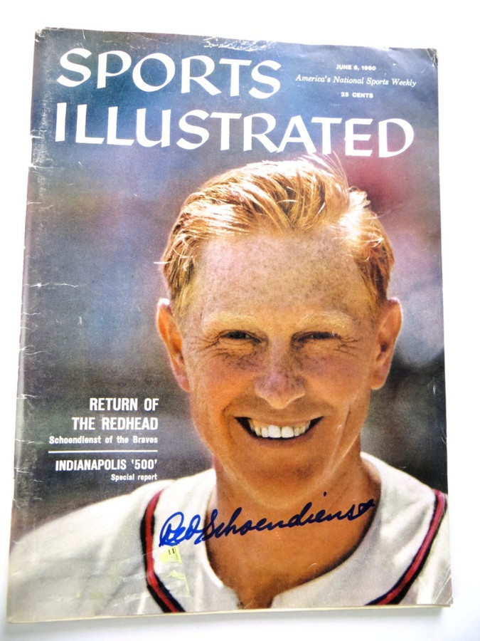 Red Schoendienst Autographed Magazine Sports Illustrated 1960 Braves JSA AG71425
