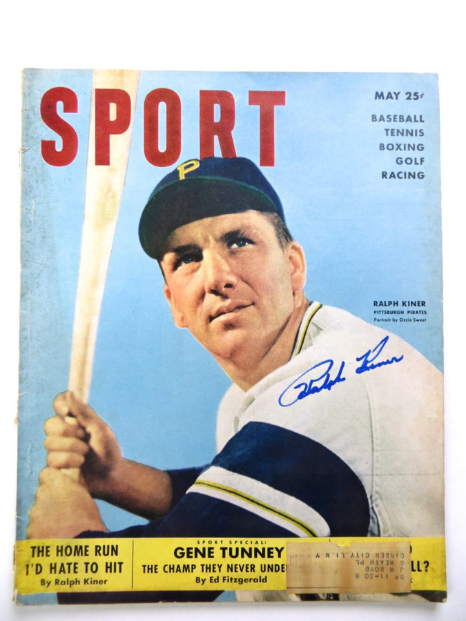 Ralph Kiner Signed Autographed Magazine SPORT 1950 Pirates JSA AG71431