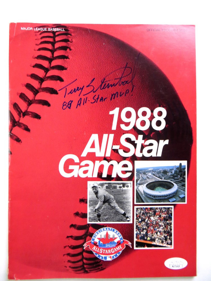 Terry Steinbach Signed Autographed Program 1988 All-Star Game MVP JSA AG71419