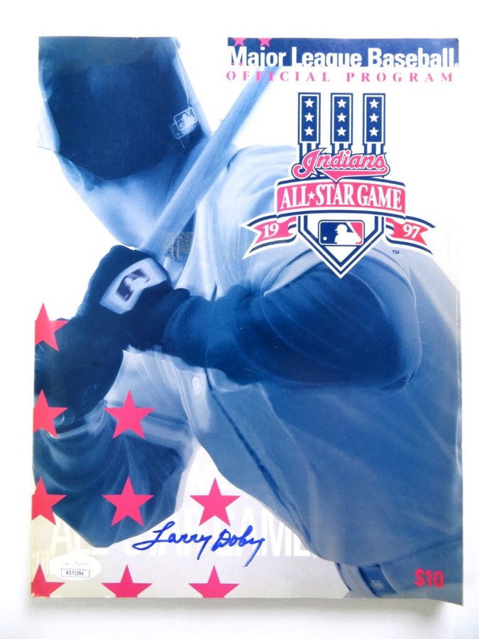 Larry Doby Signed Autographed Program 1997 All-Star Game Indians JSA AG71394