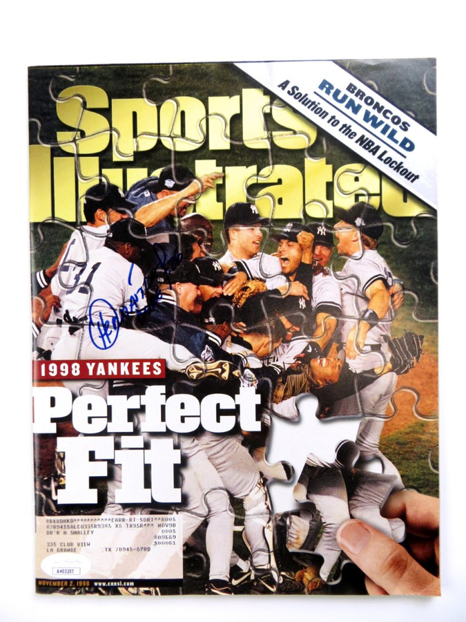 Orlando Hernandez Autographed Magazine Sports Illustrated Yankees JSA AH03297
