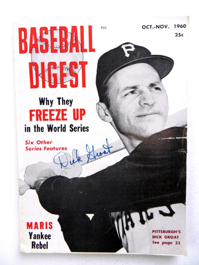 Dick Groat Signed Autographed Magazine Baseball Digest 1960 Pirates JSA AG39543