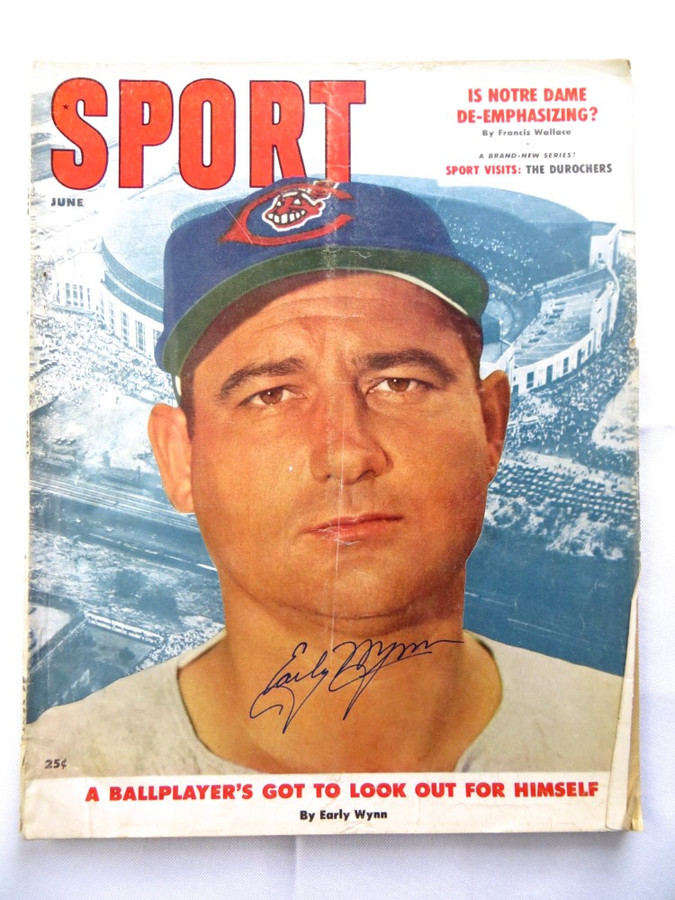 Early Wynn Signed Autographed Magazine SPORT 1957 Indians JSA AG71985