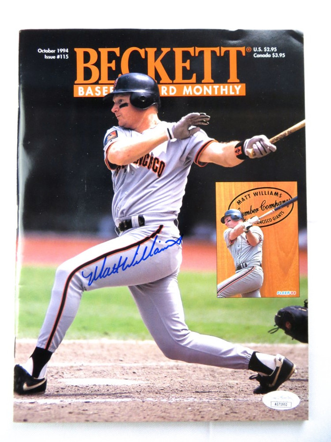 Matt Williams Signed Autographed Magazine Beckett 1994 Giants JSA AG71952