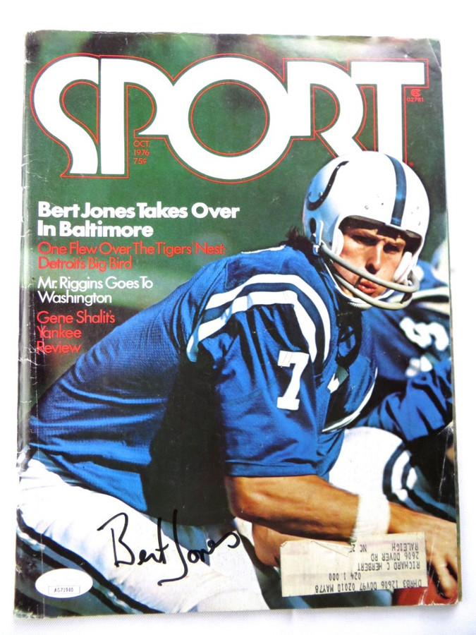 Bert Jones Signed Autographed Magazine SPORT 1976 Baltimore Colts JSA AG71940