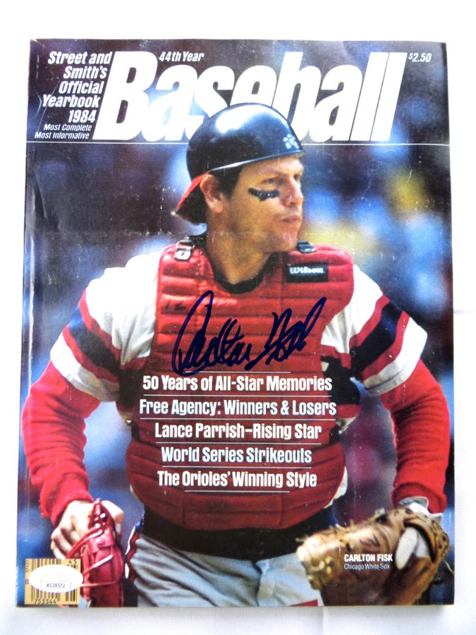 Carlton Fisk Signed Autograph Magazine Street & Smith 1984 White Sox JSA AG39572