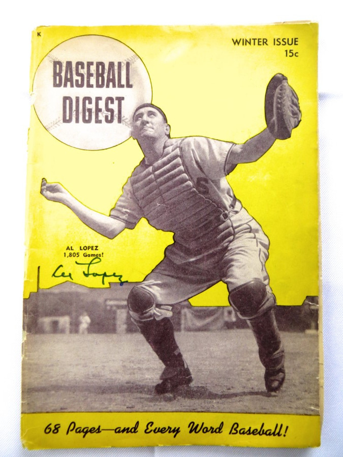 Al Lopez Signed Autographed Magazine Baseball Digest 1945 Pirates JSA AG39534