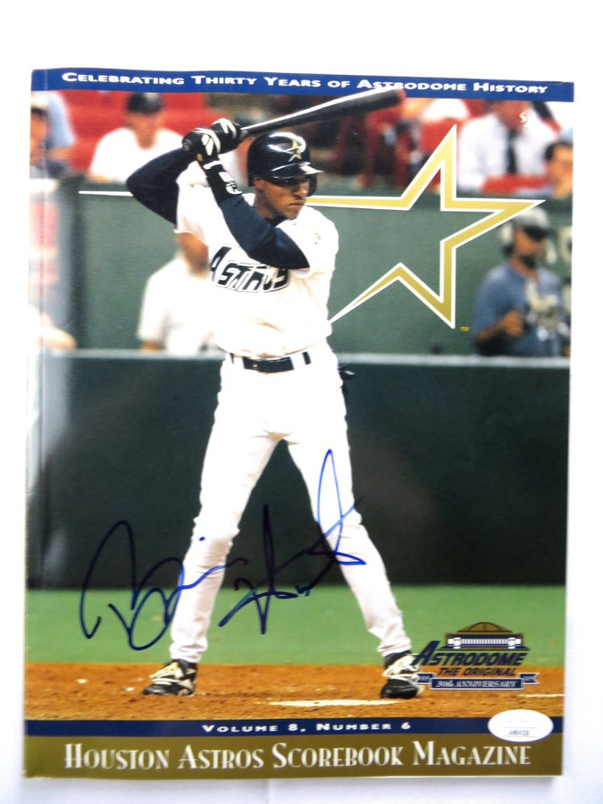 Brian Hunter Signed Autographed Program 1995 Houston Astros JSA AH04526 -  Cardboard Legends