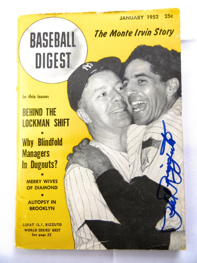 Phil Rizzuto Signed Autograph Magazine Baseball Digest 1952 Yankees JSA AG39527