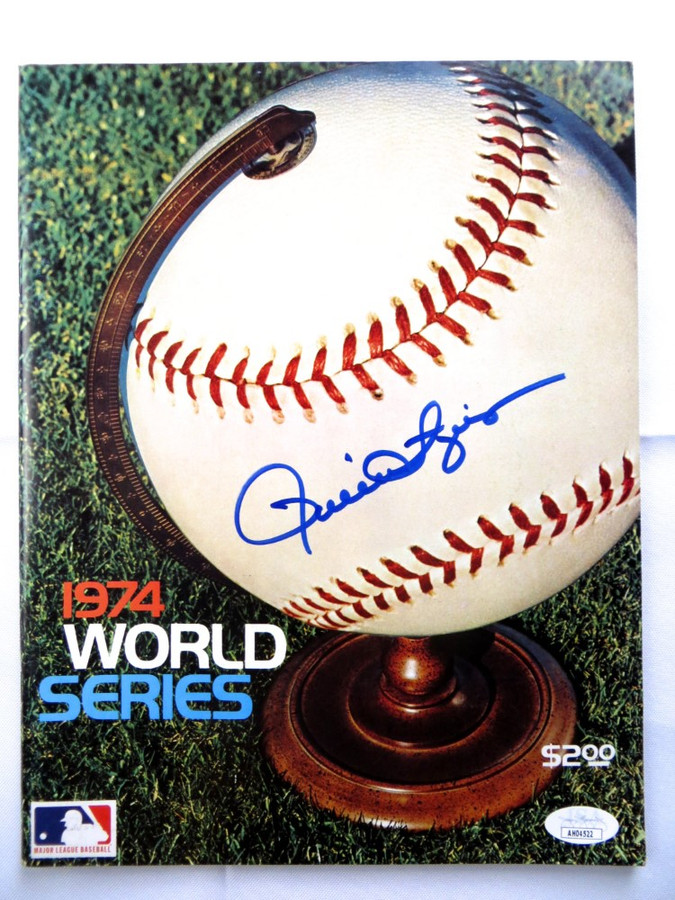 Rollie Fingers Signed Autographed Program 1974 World Series A's JSA AH04522