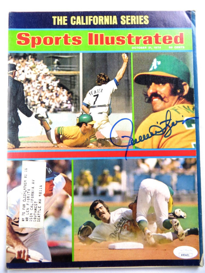 Rollie Fingers Signed Autograph Magazine Sports Illustrated 1974 A's JSA AH04491