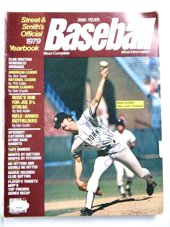 Ron Guidry Signed Autographed Magazine Street & Smith 1979 Yankees JSA AH04493