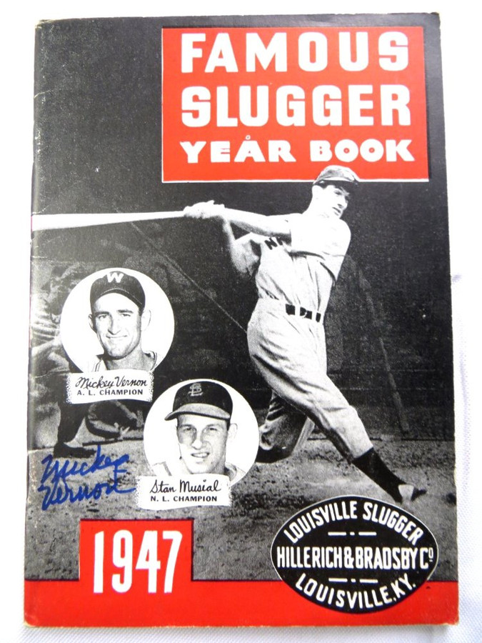 Mickey Vernon Autographed Magazine Famous Sluggers 1947 Senators JSA AG39544