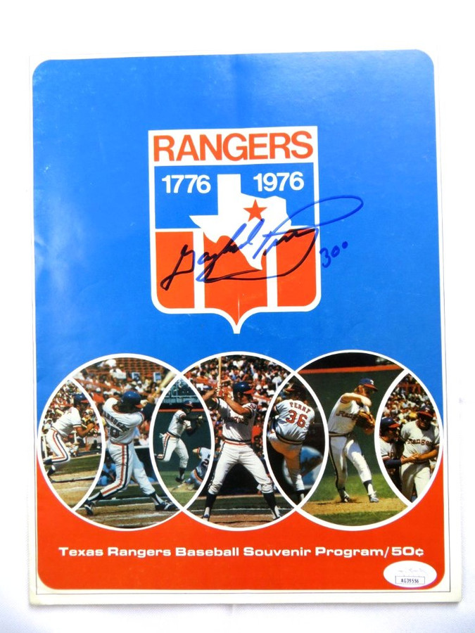 Gaylord Perry Signed Autographed Program 1976 Texas Rangers JSA AG39556