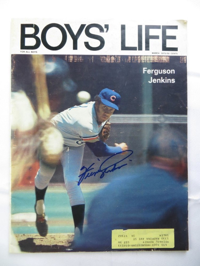 Fergie Jenkins Signed Autographed Magazine Boys' Life 1973 Cubs JSA AH04357