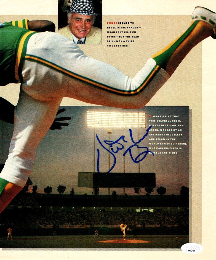 Vida Blue Signed Autographed Magazine Photo Oakland Athletics JSA AH03480