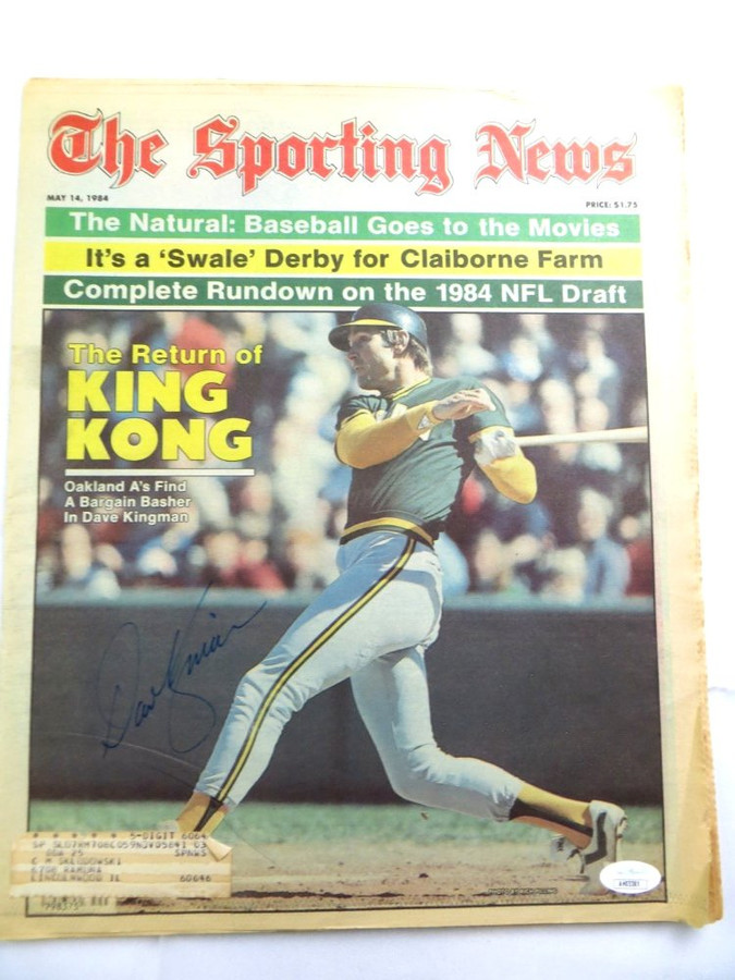 Dave Kingman Signed Autographed Newspaper Sporting News 1984 A's JSA AH03385