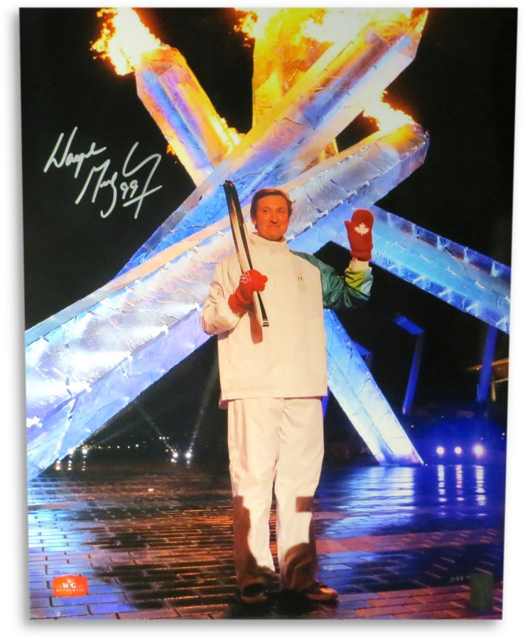 Wayne Gretzky Autographed Signed 2010 Olympics 16X20 Photo Silver Ink JSA #/199