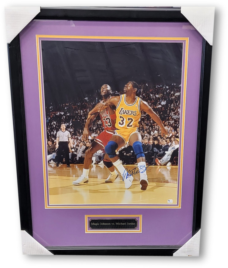 Magic Johnson Hand Signed Autographed Custom Framed 16x20 Los Angeles Lakers GAI