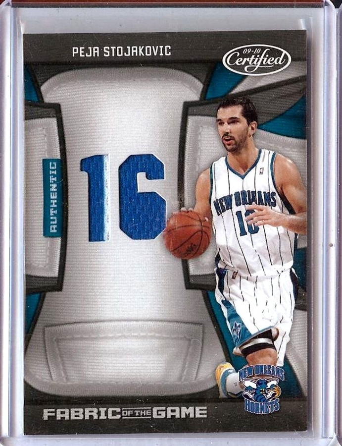 Peja Stojakovic 2009-10 Certified Fabric of the Game Jersey Hornets #PS 11/25