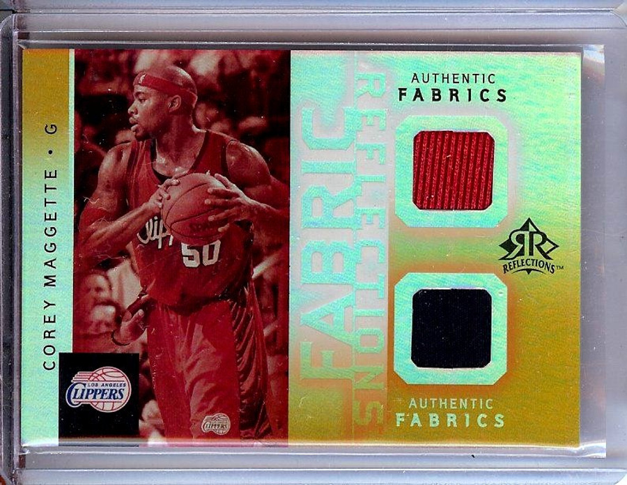Corey Maggette 2005-06 UD Reflections Dual Jersey Gold Clippers #FR2-CM 5/5
