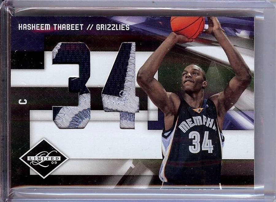 Hasheem Thabeet 2009-10 Limited Jumbo 3 Color Patch Grizzlies #2 05/10