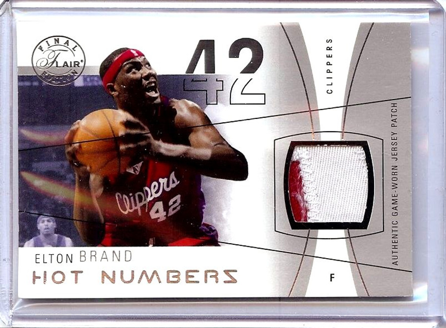 Elton Brand 2003-04 Flair Final Hot Numbers 2 Color Patch Clippers #EB 27/28