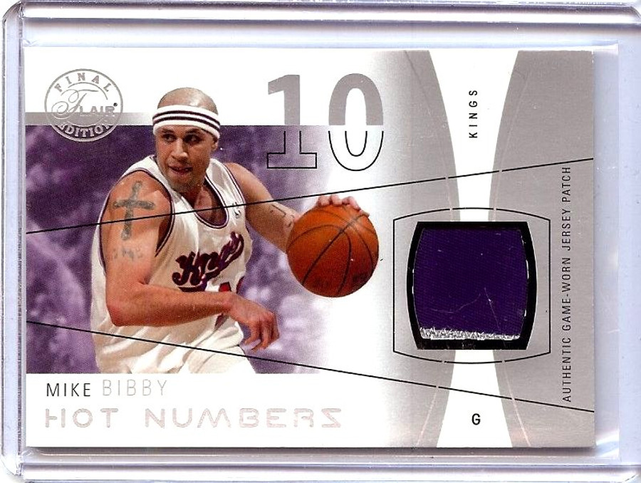 Mike Bibby 2003-04 Flair Final Hot Numbers 2 Color Patch Kings #MB 42/50