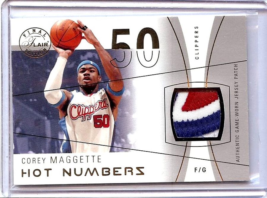 Corey Maggette 2003-04 Flair Final Hot Numbers 3 Col Patch Clippers #CM 40/50