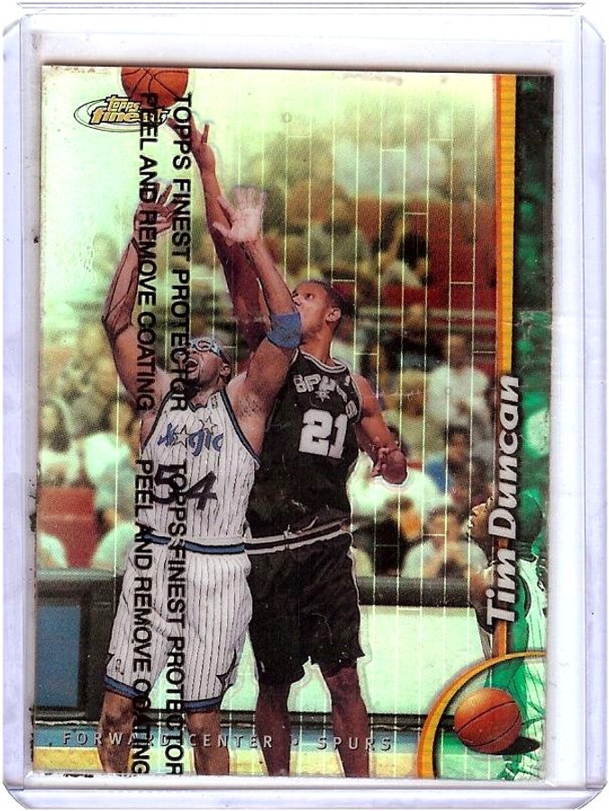 Tim Duncan 1998-99 Finest Dual Sided Refractor San Antonio Spurs #190