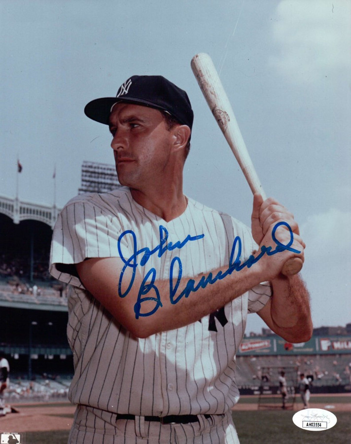 Johnny Blanchard Signed Autographed 8X10 Photo Vintage Yankees JSA AH03554